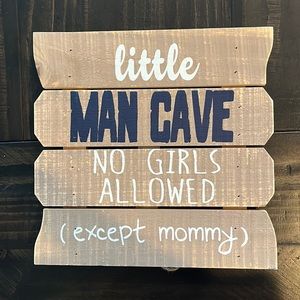 Kids Man Cave Sign